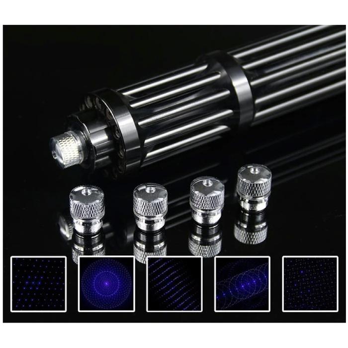 Láser Azul Quemador MXLZK-001-17 Potencia 50000mW Alcance 90000m 3,1-3,8V 2 Pilas 16340 Se venden por separado Este Laser Quema, LazzaDark