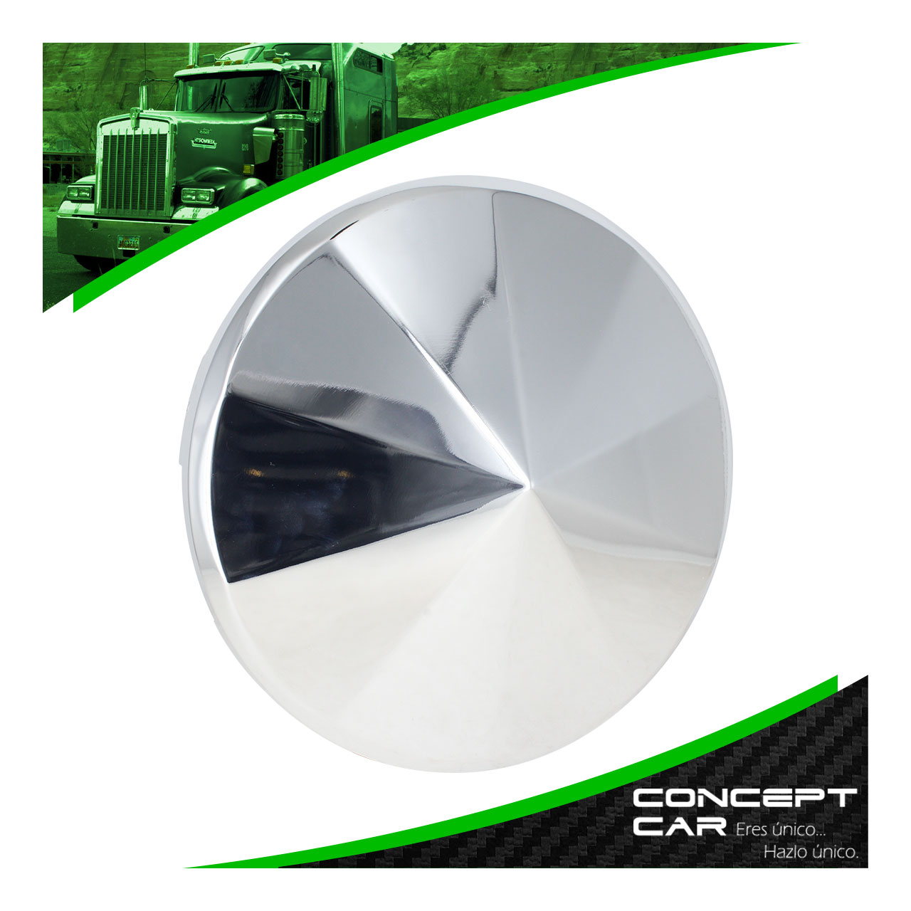 Tapa Centro De Masa Cromo Tracto Camion Trailer Universal