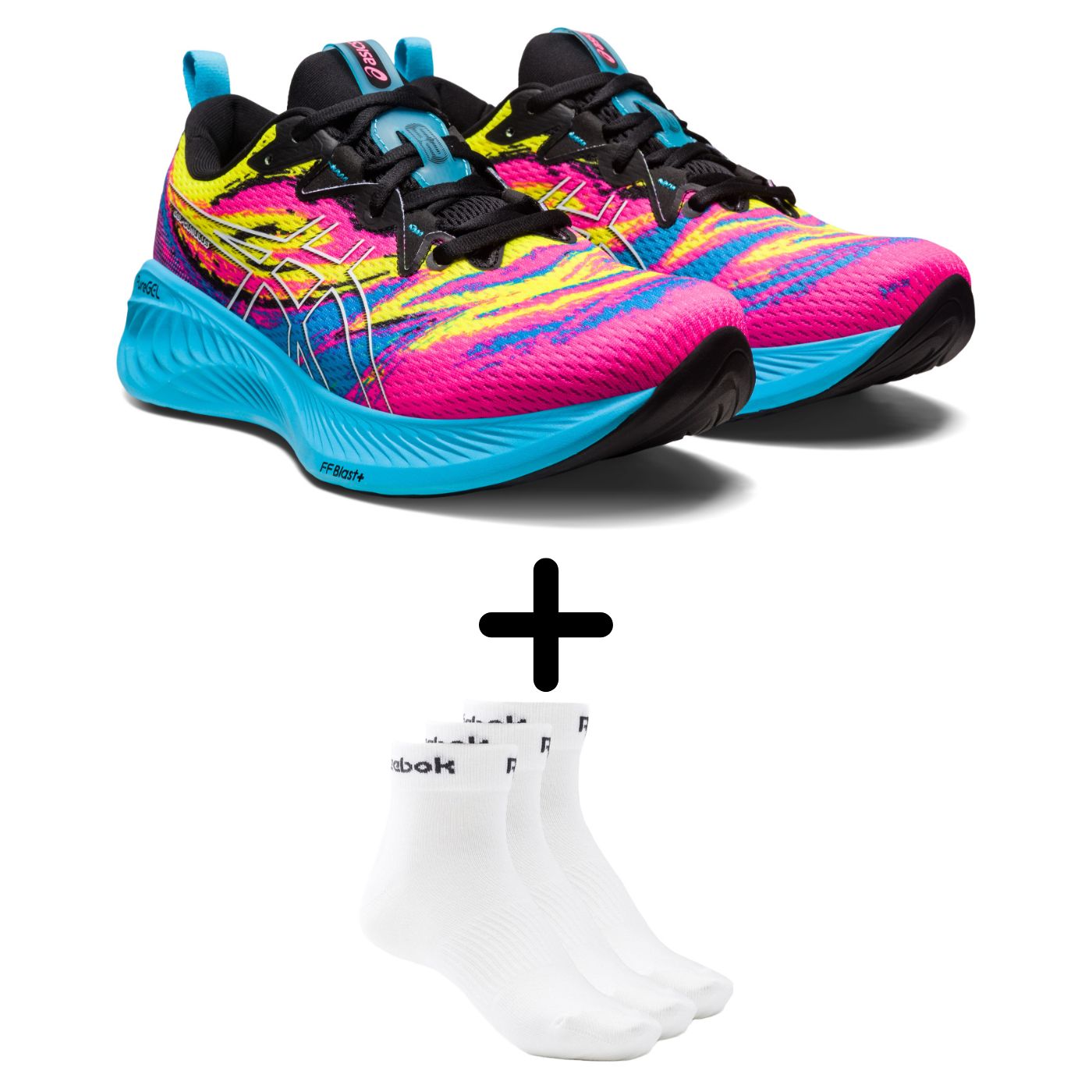 TENIS ASICS HOMBRE MULTICOLOR ASICS GEL-CUMULUS COLOR INJECTION 1011B768.400 + CALCETAS DE REGALO