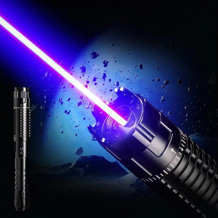 Puntero Láser Azul Ultra Potente MXMAY-001-27 1pz laser haz azul 36x4x4cm 9km Aluminio Plateado Apuntador RayPro