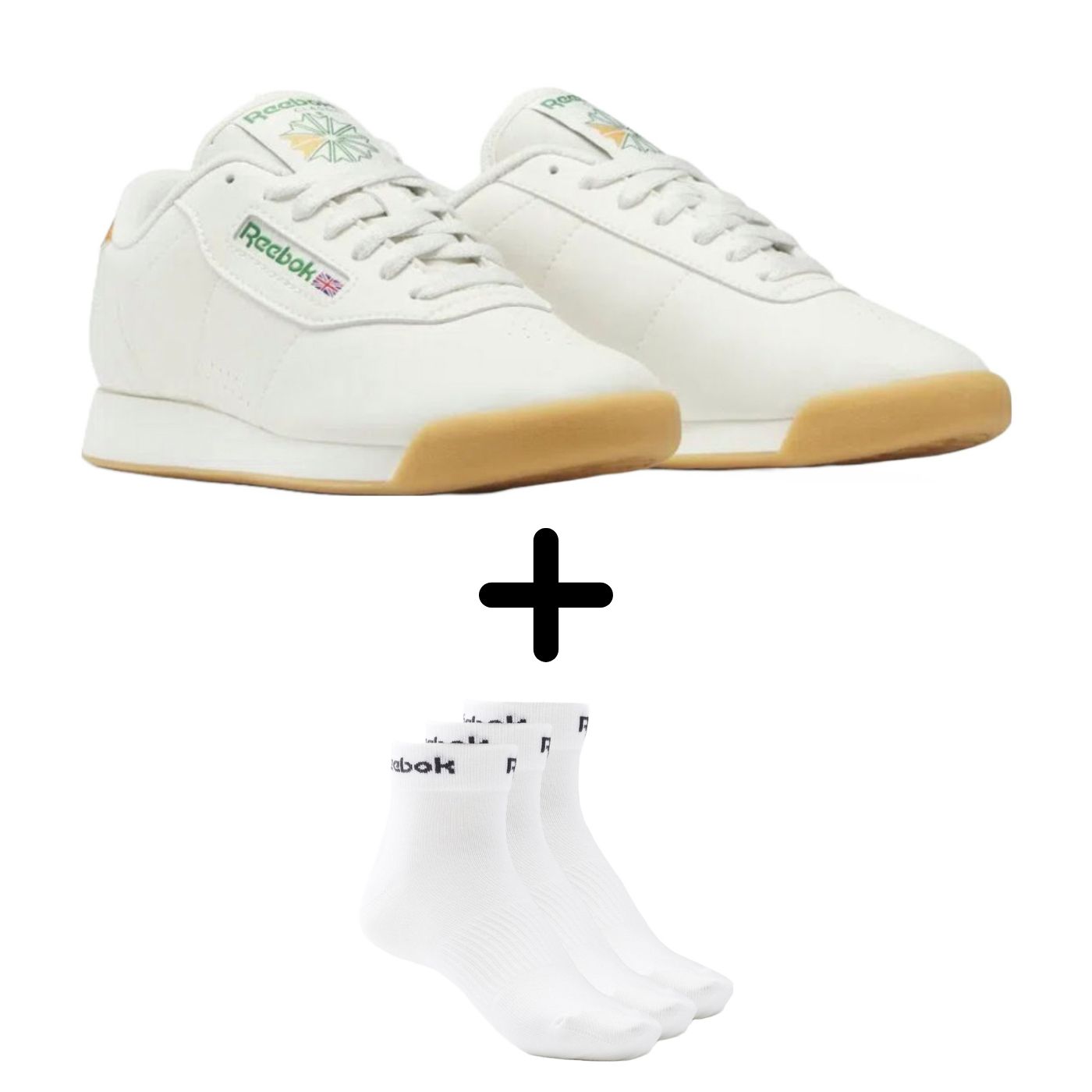 TENIS REEBOK MUJER TIZA PRINCESS GW4783 + CALCETAS DE REGALO.