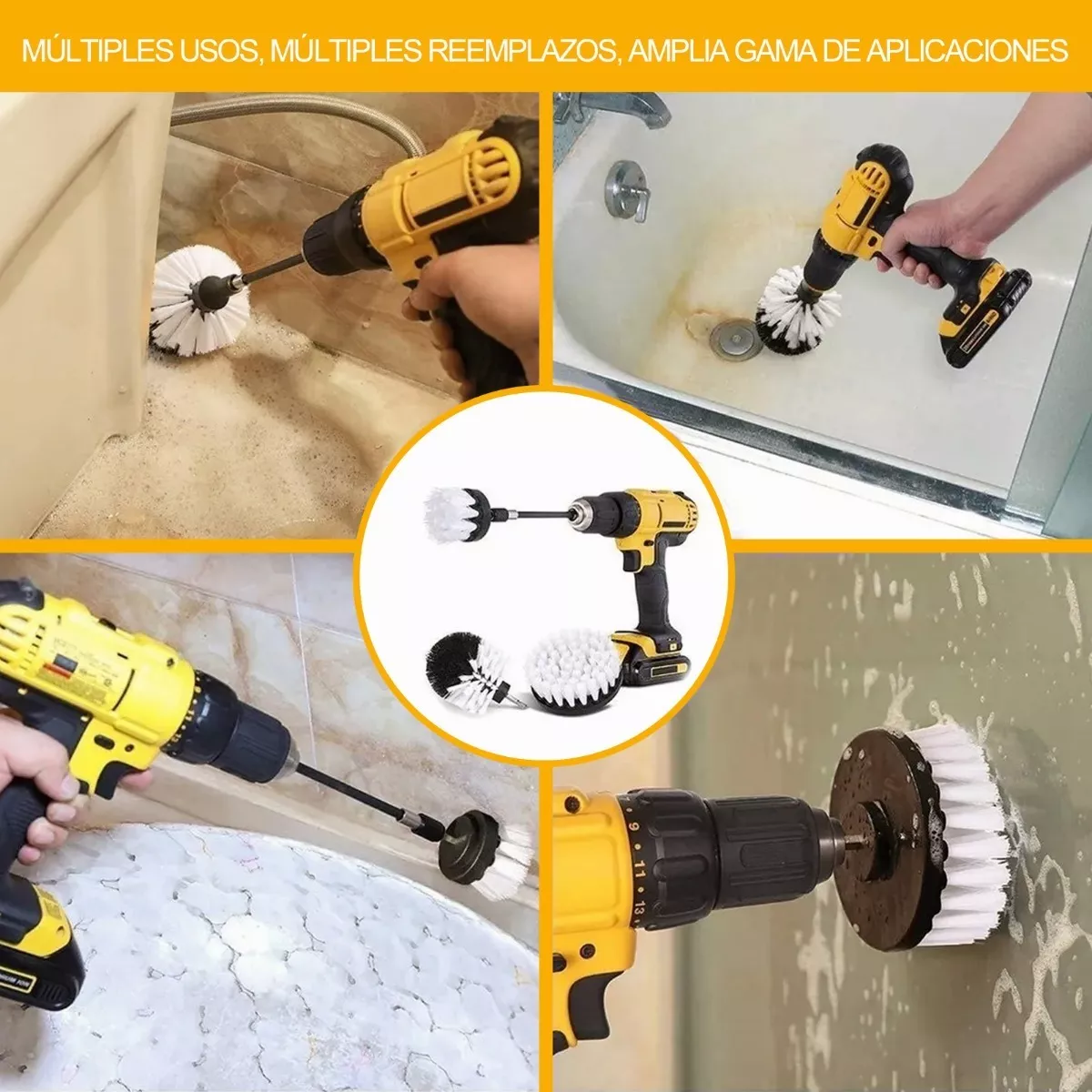 38pcs Esponjas Borlas Juego De Cepillos De Pulir Auto Multicolor