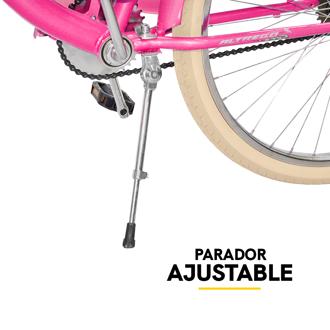 PIAGO Bicicleta R26 Ubrana Cruisier con Canastilla Y Salpicaderas Mujer (Rosa Intenso)