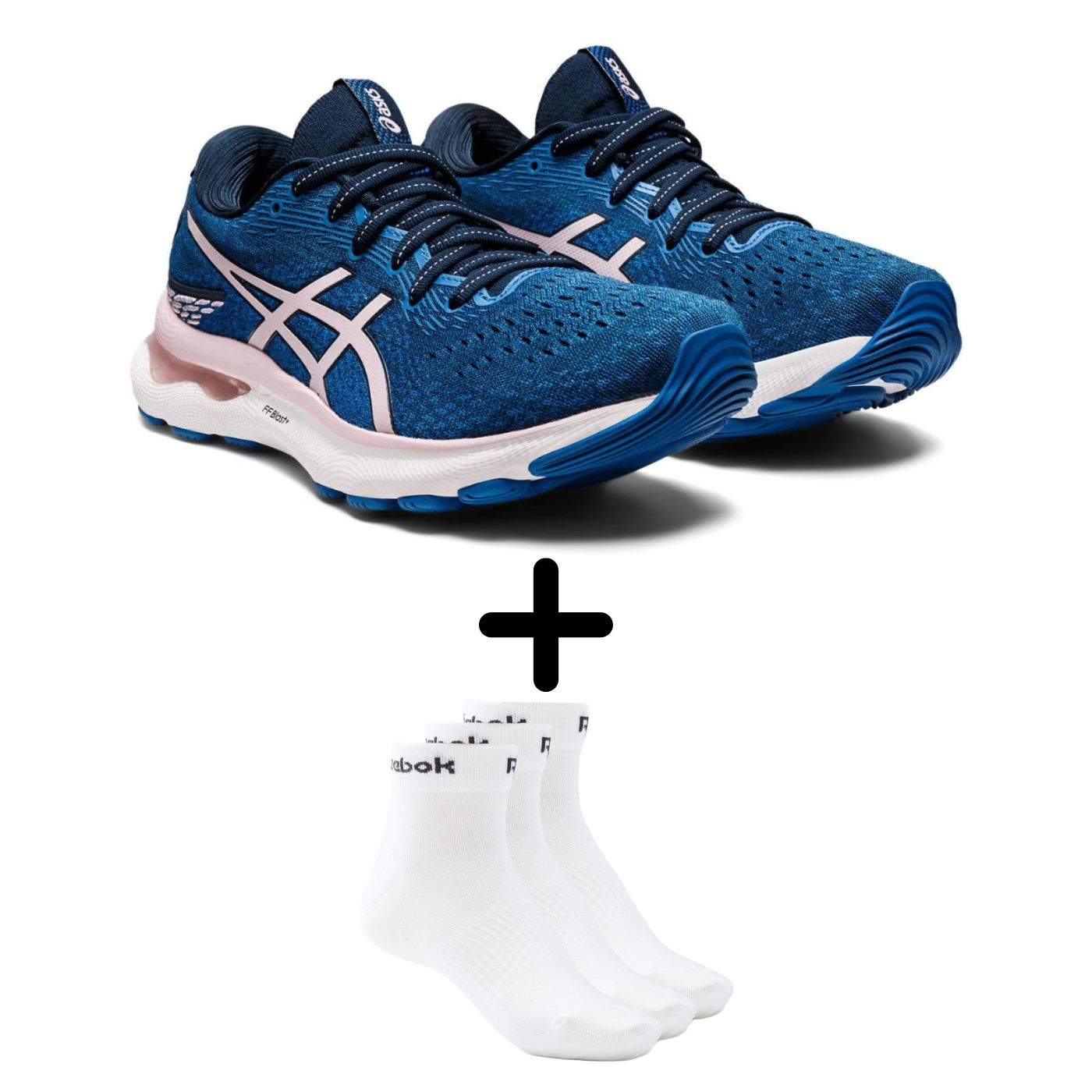 Tenis Asics Mujer Azul Gel Nimbus 24 1012B201.400 + CALCETAS DE REGALO.