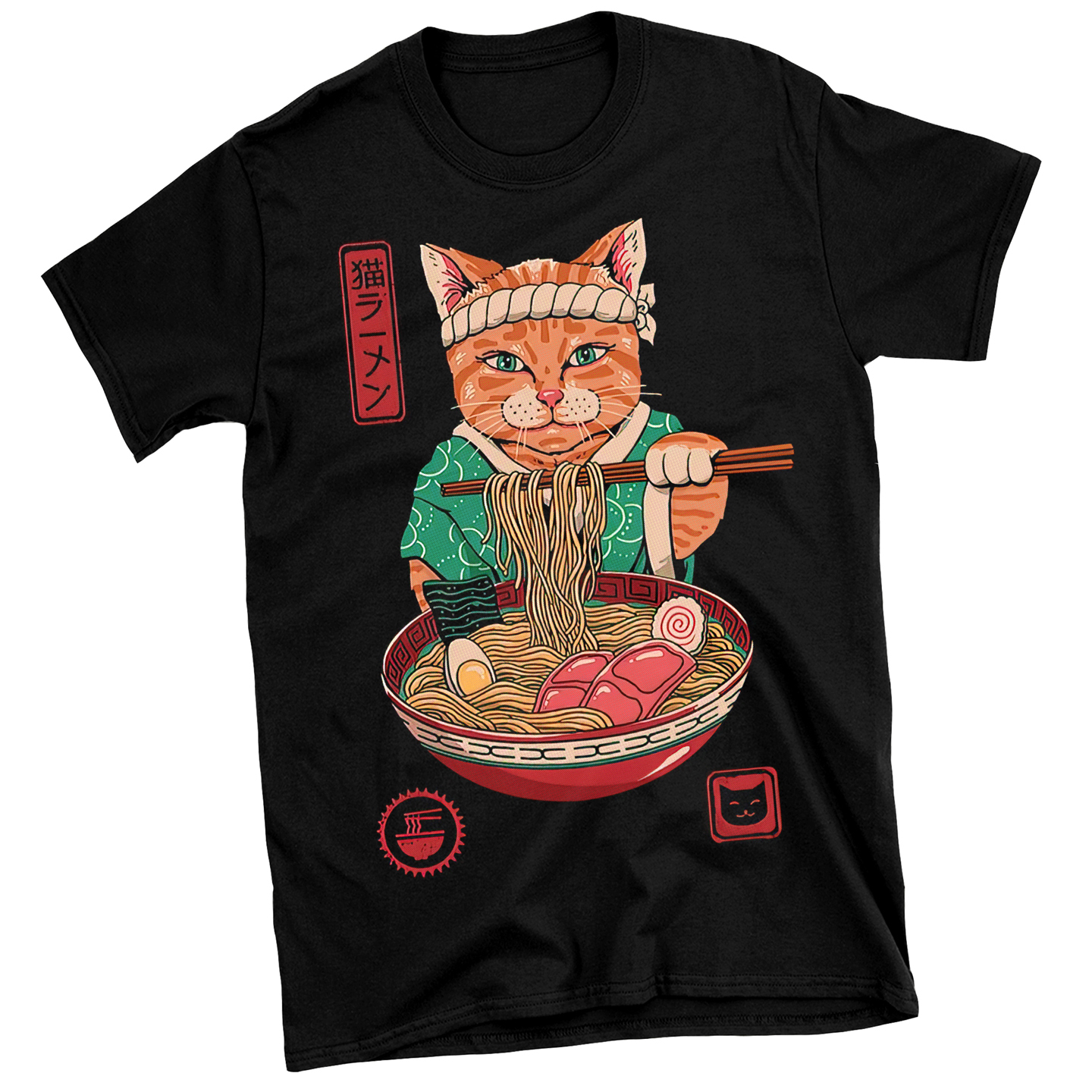 Playera Caballero y Dama Cat Ramen Gato Animales