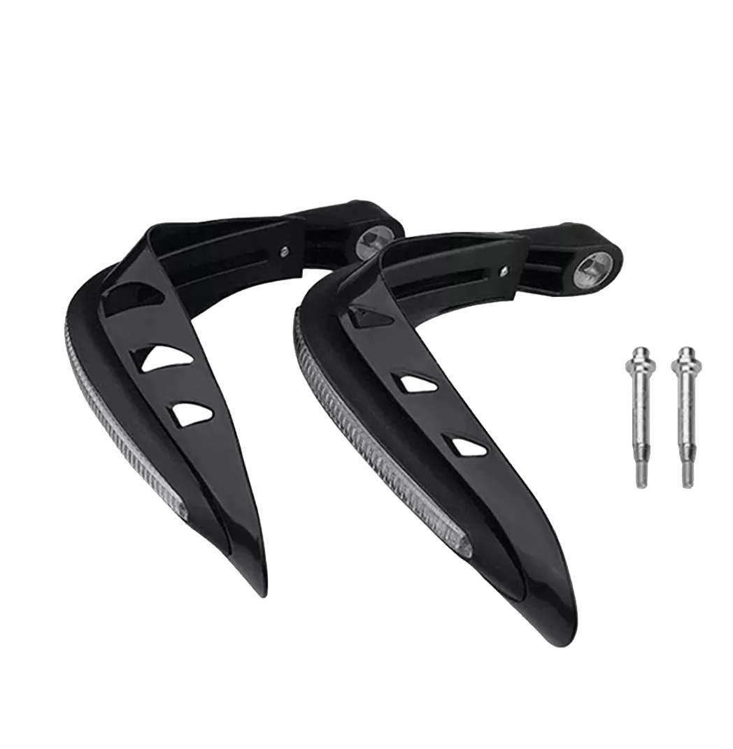 Cubre Puños Moto Universal Luz Led Motocicleta Negro