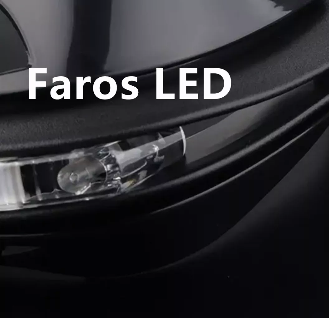 Cubre Puños Moto Universal Luz Led Motocicleta Negro