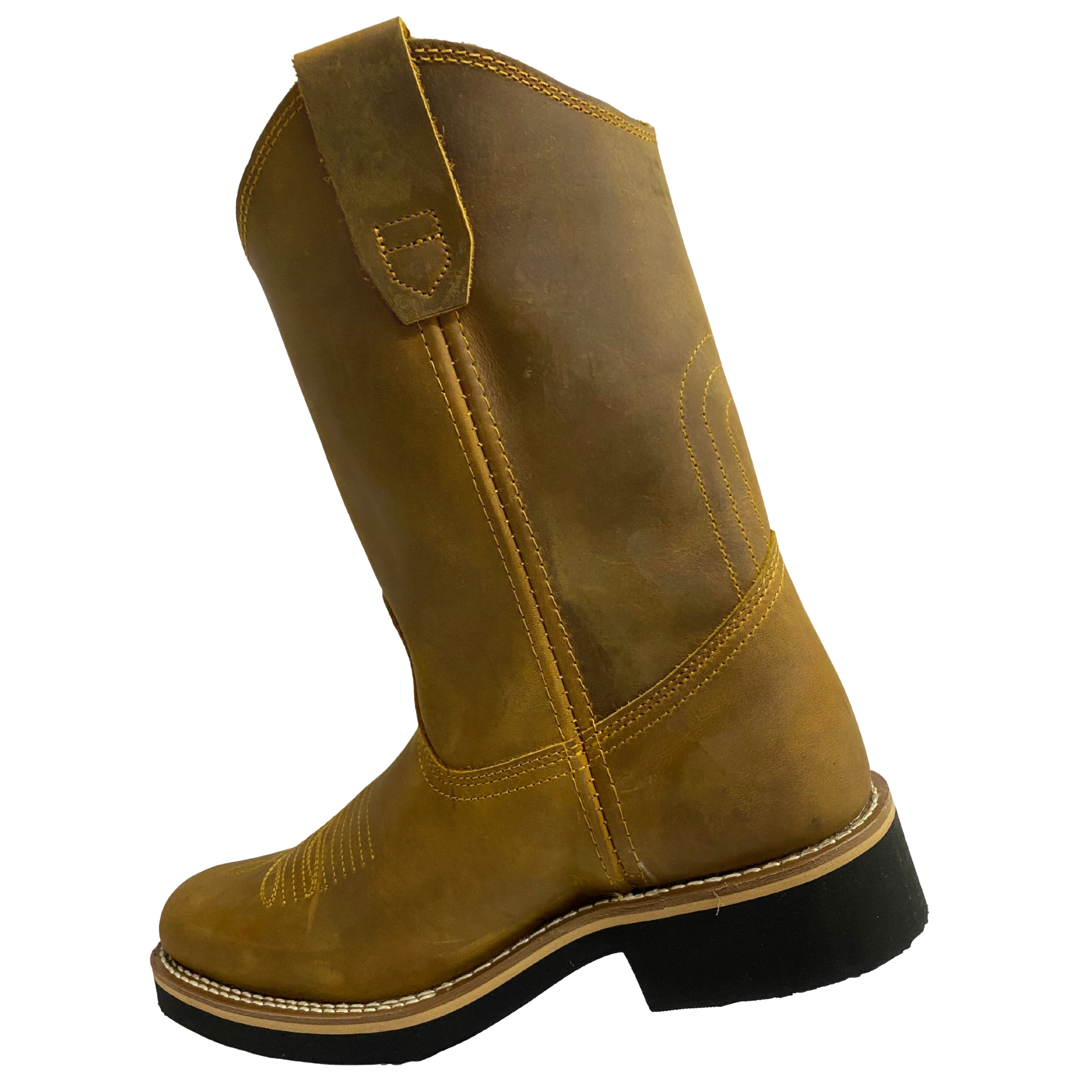 Bota Roper Establo De Piel Res Horma Rodeo Mango Crazy