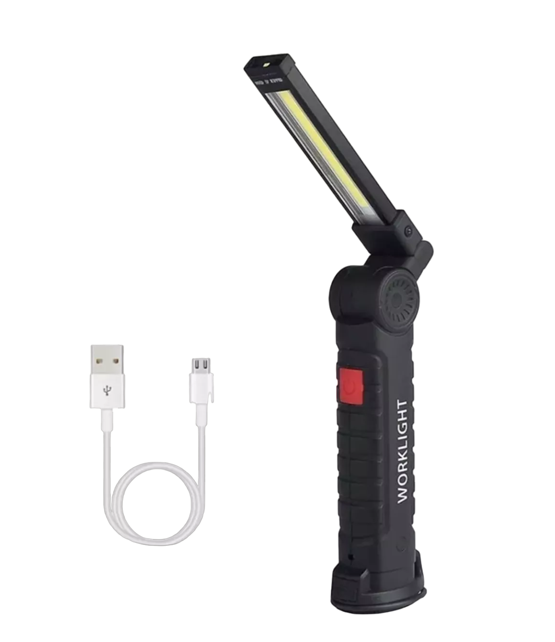 Imán De Linterna De Trabajo Recargable Inspección Lámpara Negro