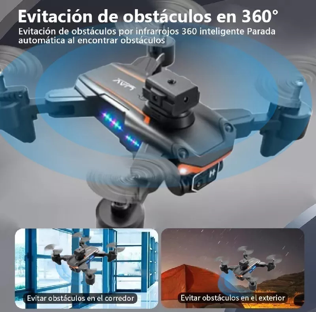 Mini Dron Con Cámara Hd 4 Baterías Y Caja De Presentación 