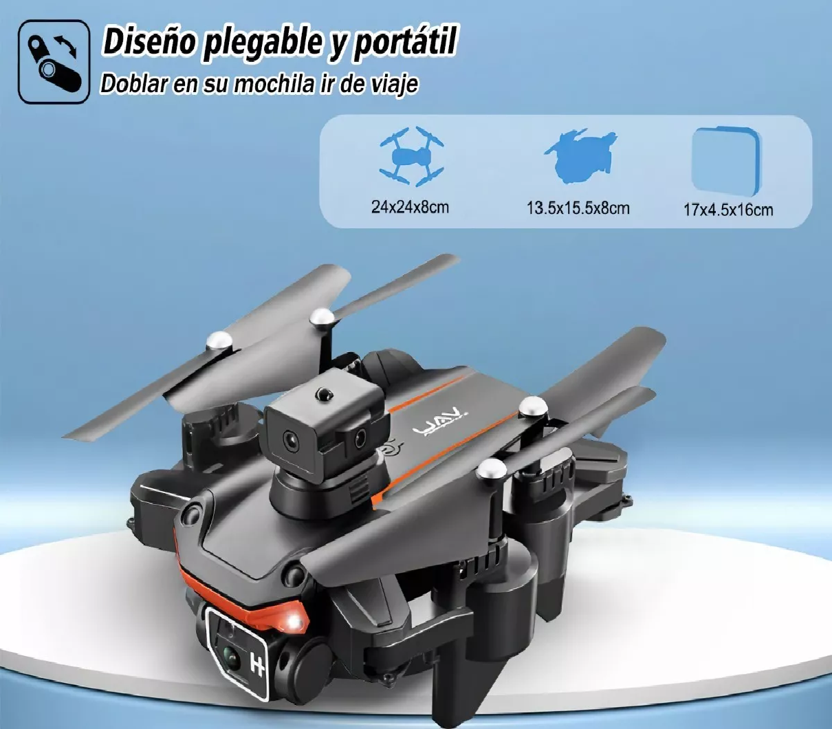 Mini Dron Con Cámara Hd 4 Baterías Y Caja De Presentación 