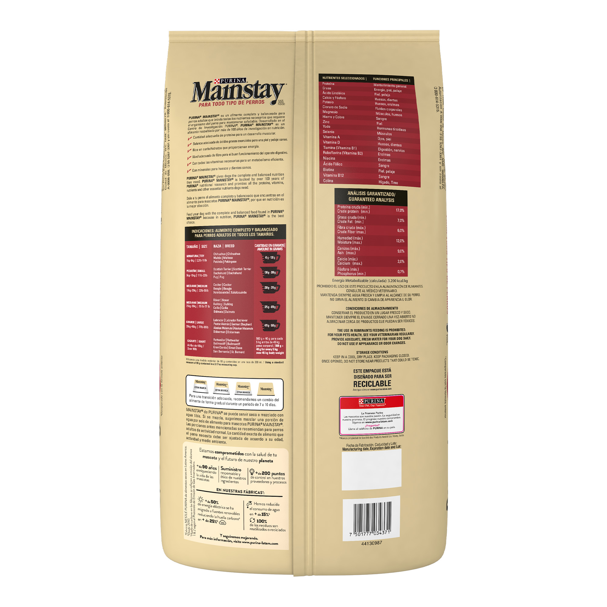 Alimento para Perro Purina Mainstay Adultos 3.75kg