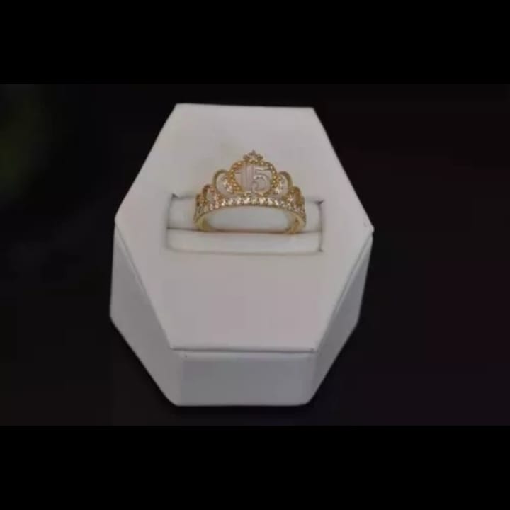 Juego Anillo Y Collar Xv Años Con Flores Oro 10 K + Obsequio
