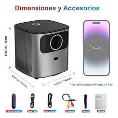 Proyector portátil 4K Led Android Compatible Wifi y Bluetooth