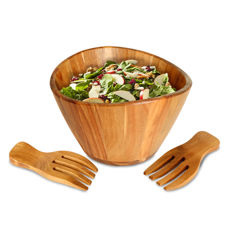 Ensaladera de Madera Acacia Artesanal Bowl Extra Grande 5.5 L