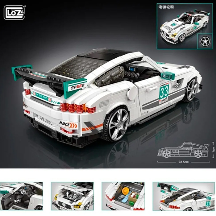 Loz Bloques Miniatura Construcción Coche De Carreras