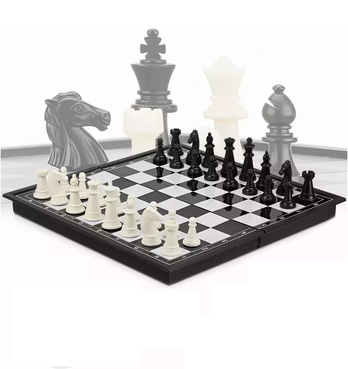 Ajedrez Profesional y Magnético Blanco/Negro 