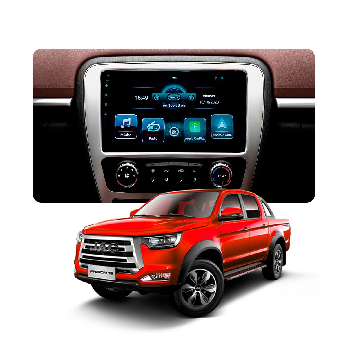 Protector Pantalla Coche Para Civic 10th 2019-2020 - Cristal Templado, Antihuellas