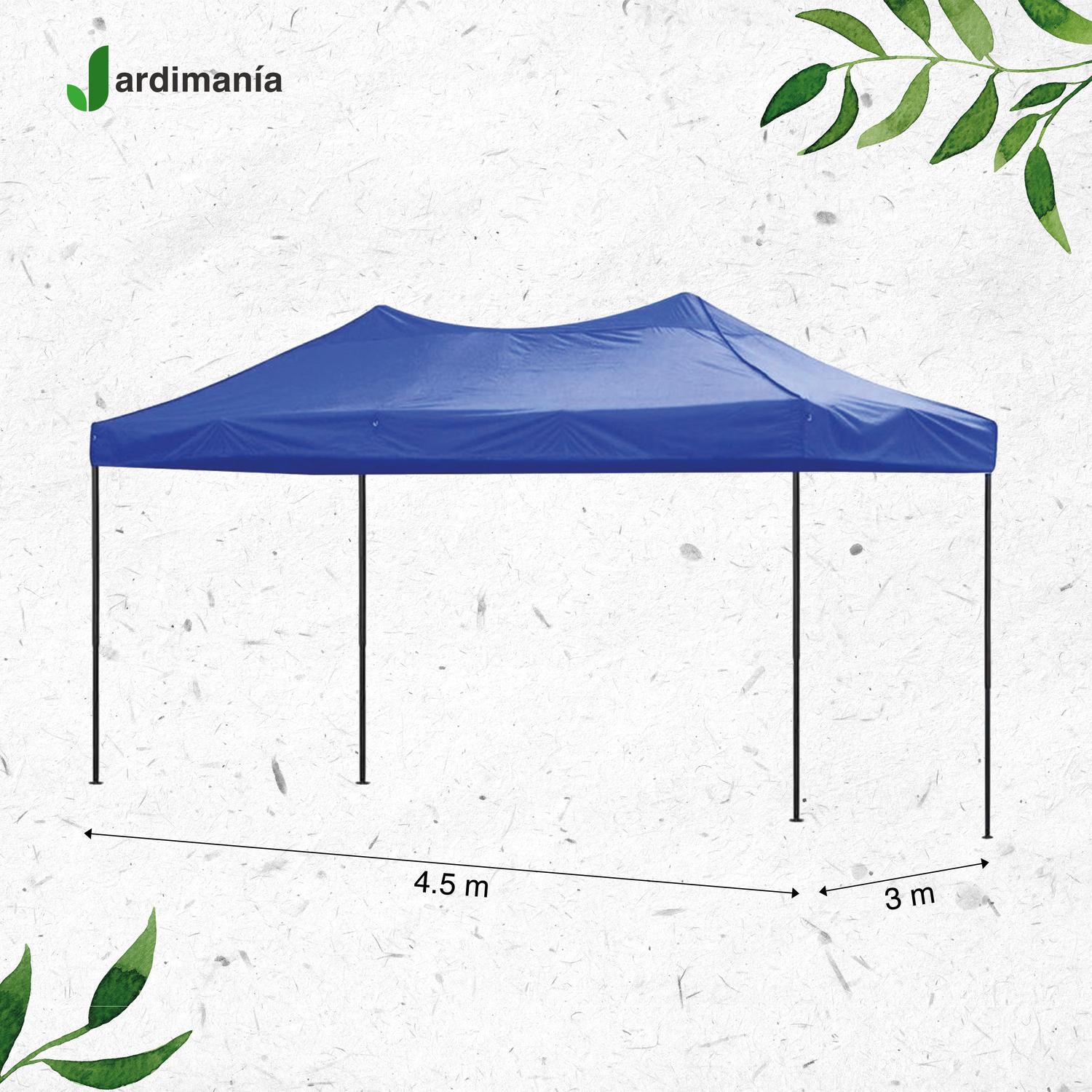 Carpa Toldo 3 X 4.5 M Reforzado Plegable Azul