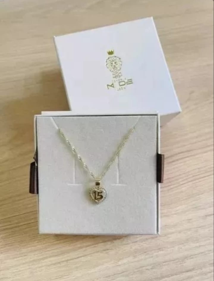 Juego Anillo Y Collar Xv Años Oro 10 K + Obsequio