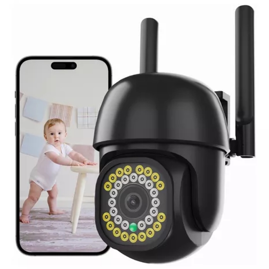 Cámara Seguridad Wifi Exterior Inalámbrica Hd 1080p C/alarma