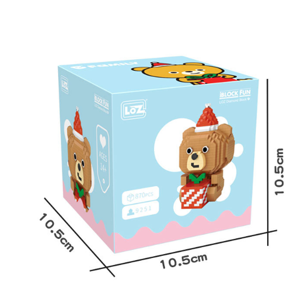 Oso Regalo Bloques Construcción Juguete Niños 870 Piezas Loz