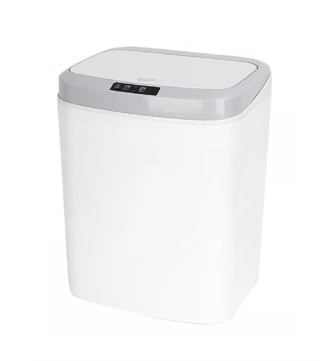 Bote De Basura Con Sensor Led Inteligente Cobrable Blanco 16l 
