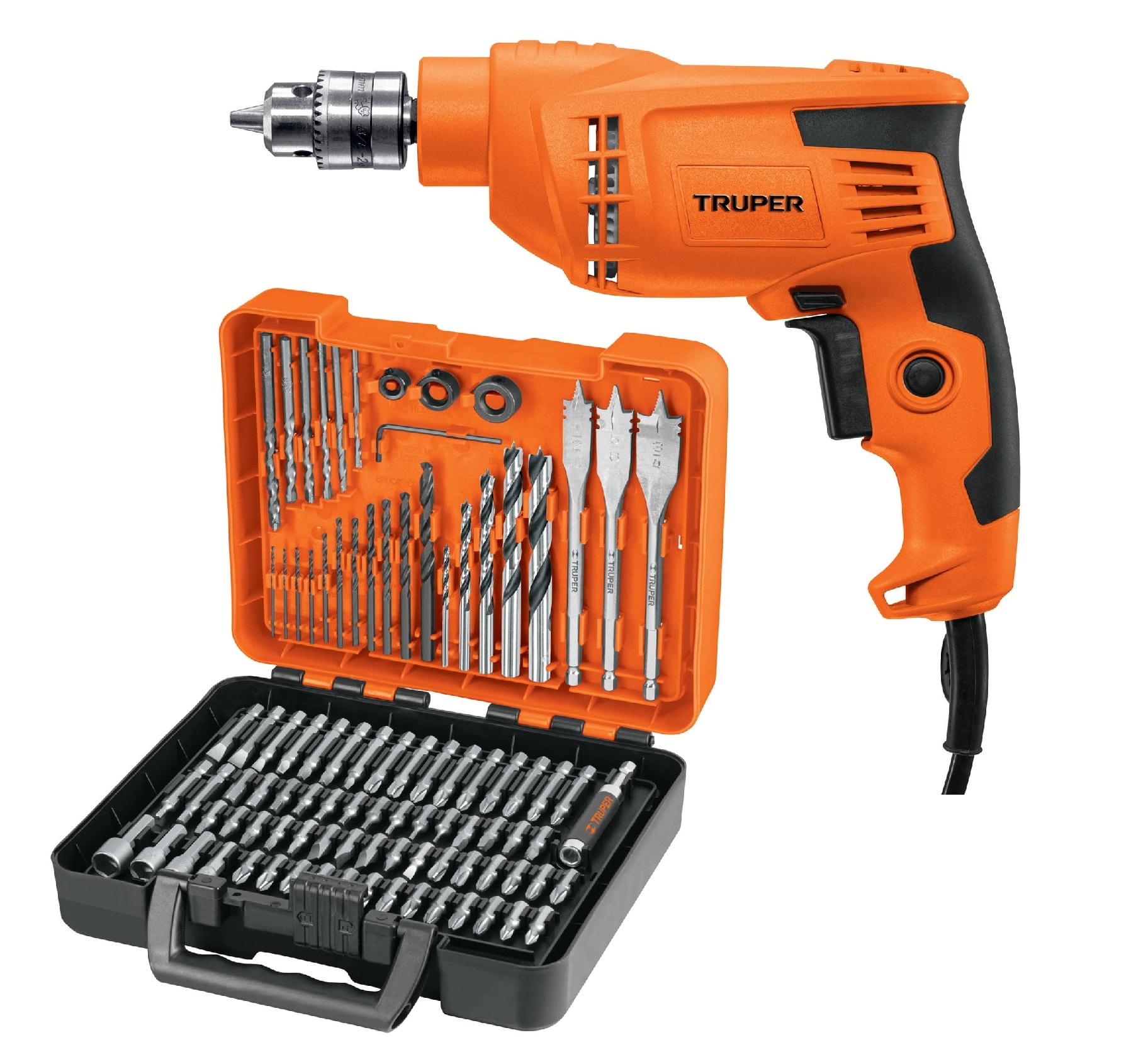 Paquete De 100 Brocas Y Puntas, Taladro 3/8 400w Profesional