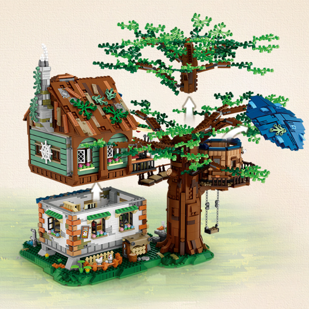 Casa Del Árbol Bloques Construcción Juguete Niños Loz 