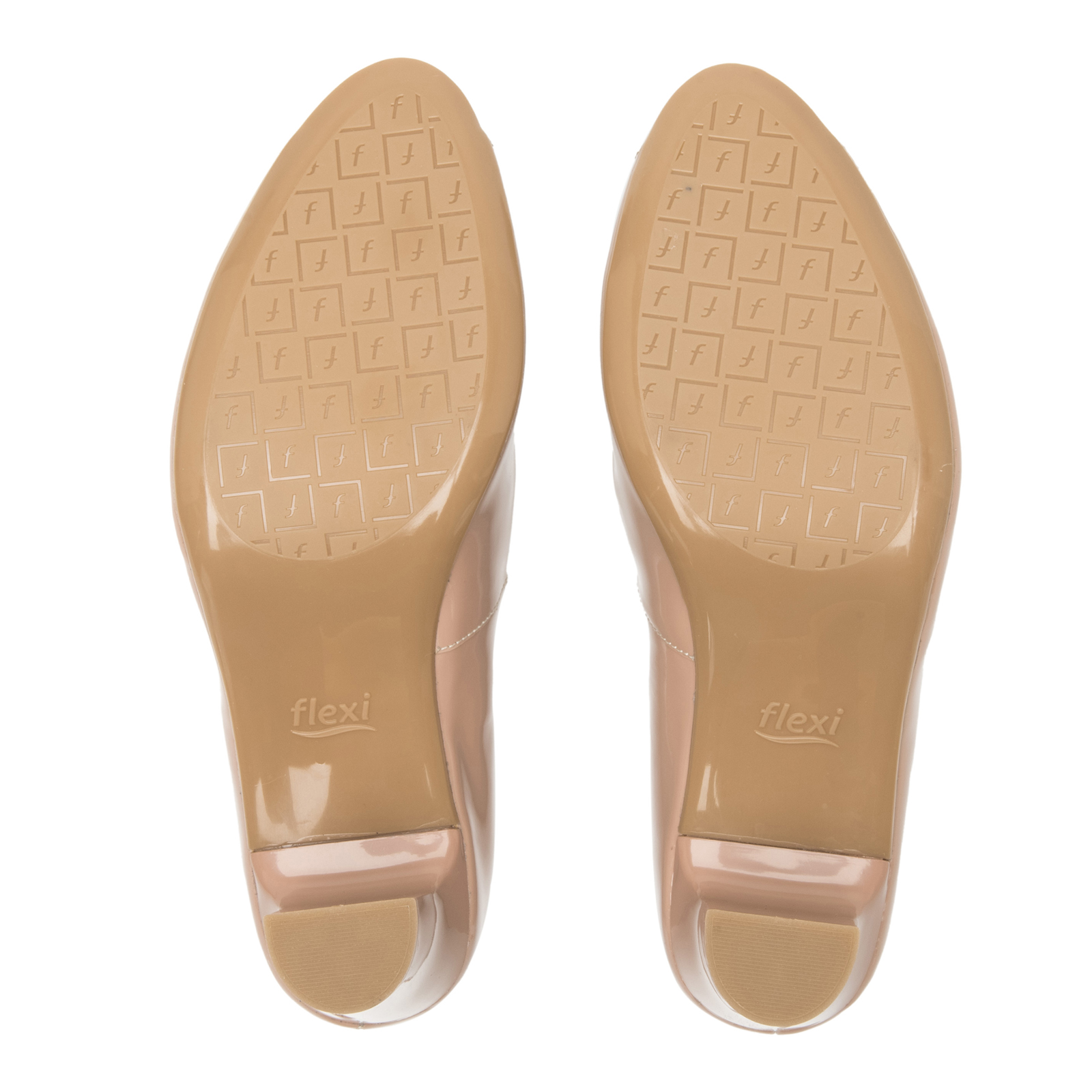 Zapatilla De Tacon Semi Vestir Flexi 124404 Nude Charol Moda
