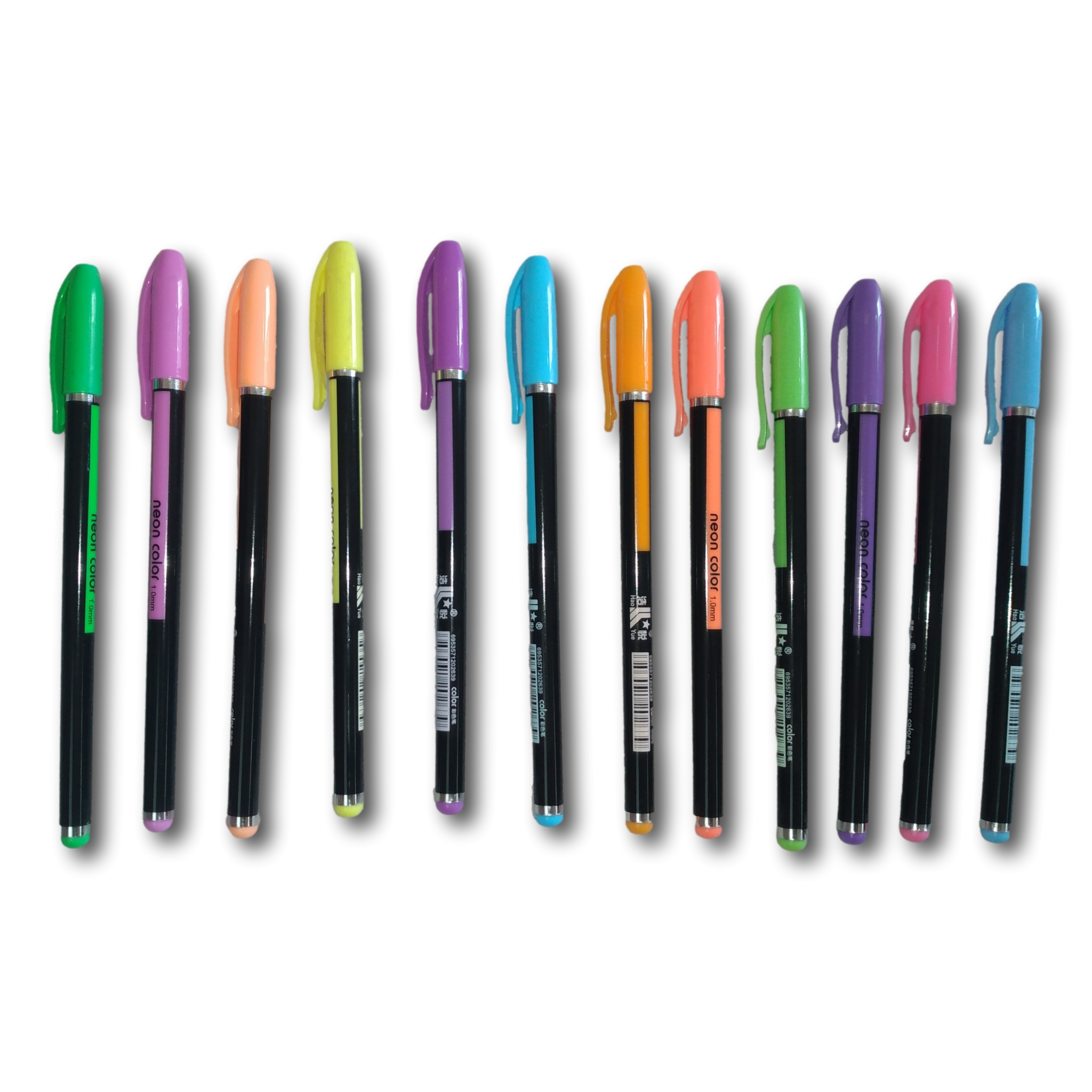 Paquete Con 12 Lapiceros De Gel Bolígrafos Colores Neón