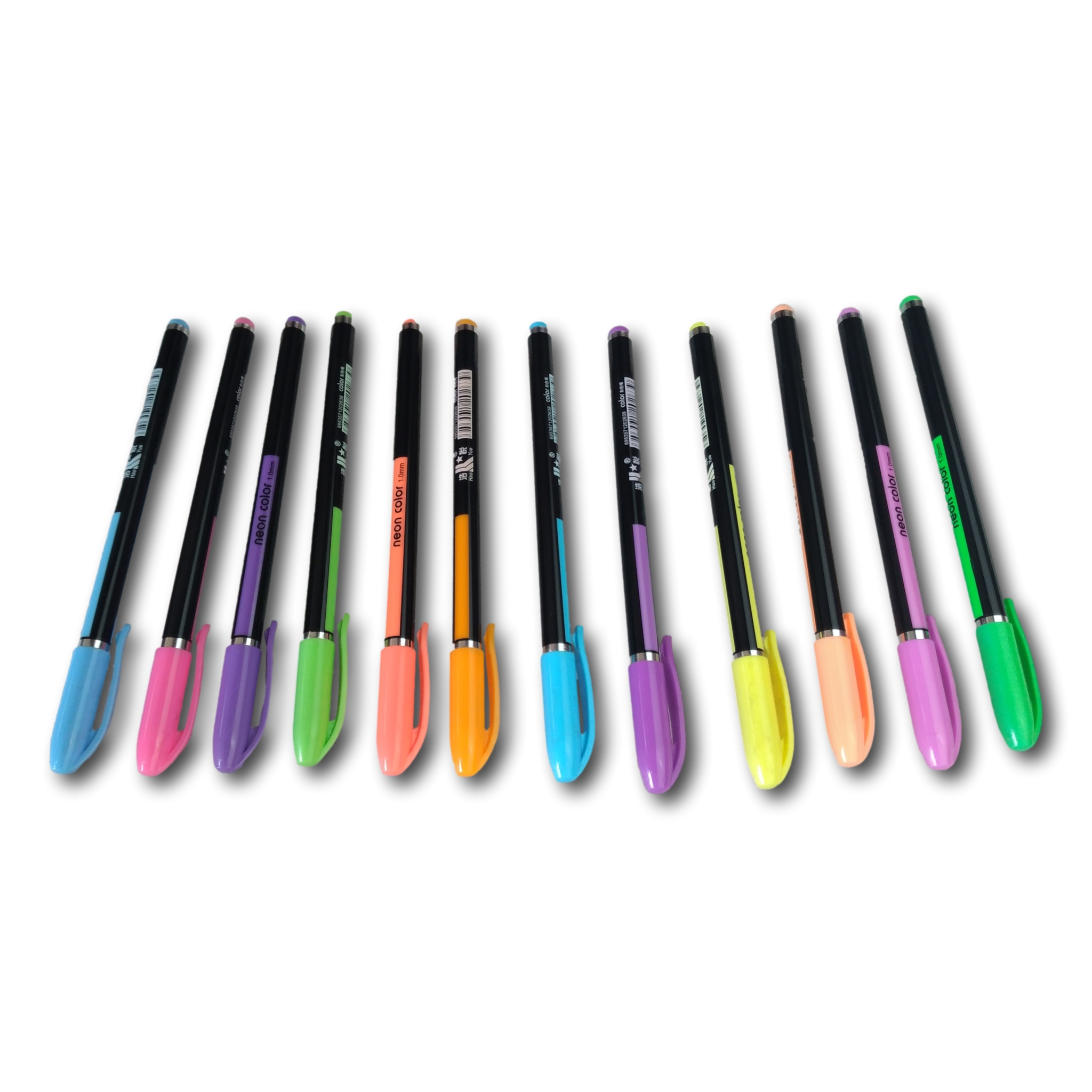 Paquete Con 12 Lapiceros De Gel Bolígrafos Colores Neón