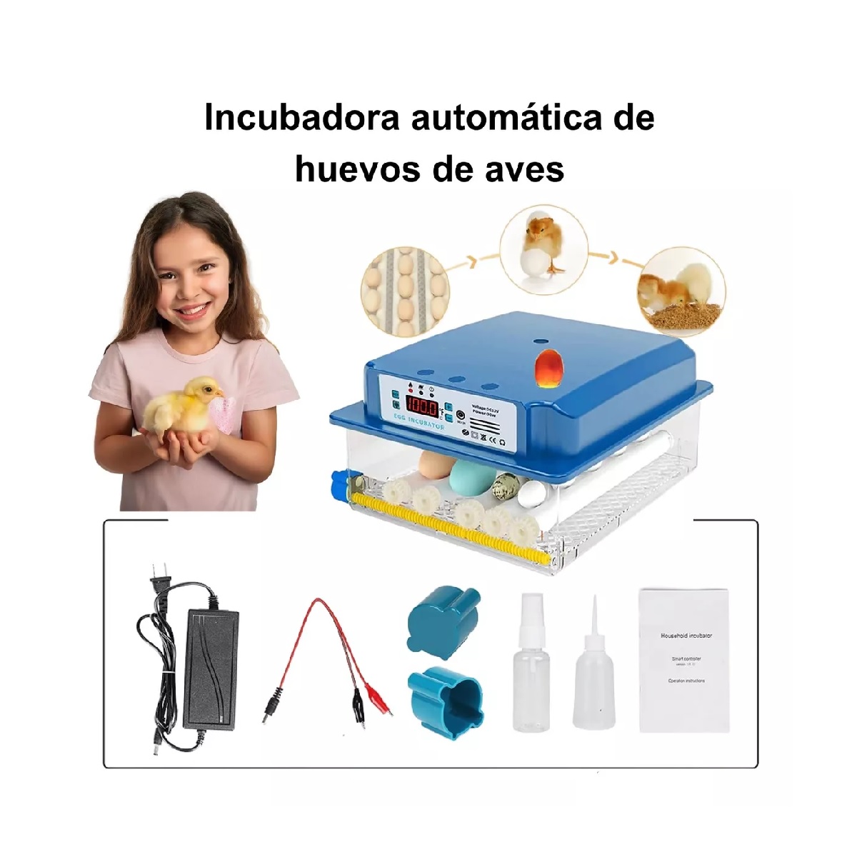 Incubadora Automática De Aves De Corral 16 Piezas