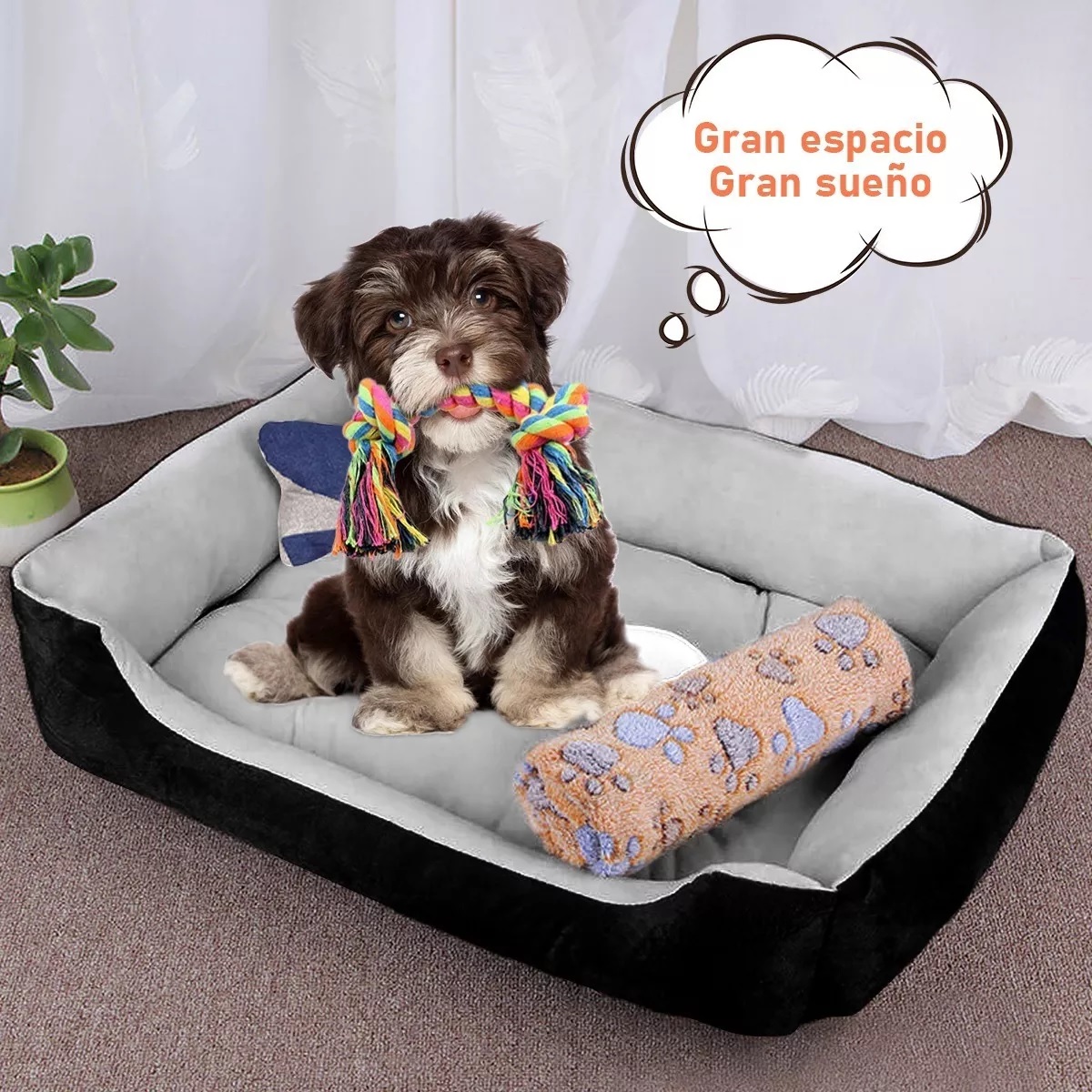 Cama Impermeable De 70x55 Mascotas, Gatos Y Perros Medianos