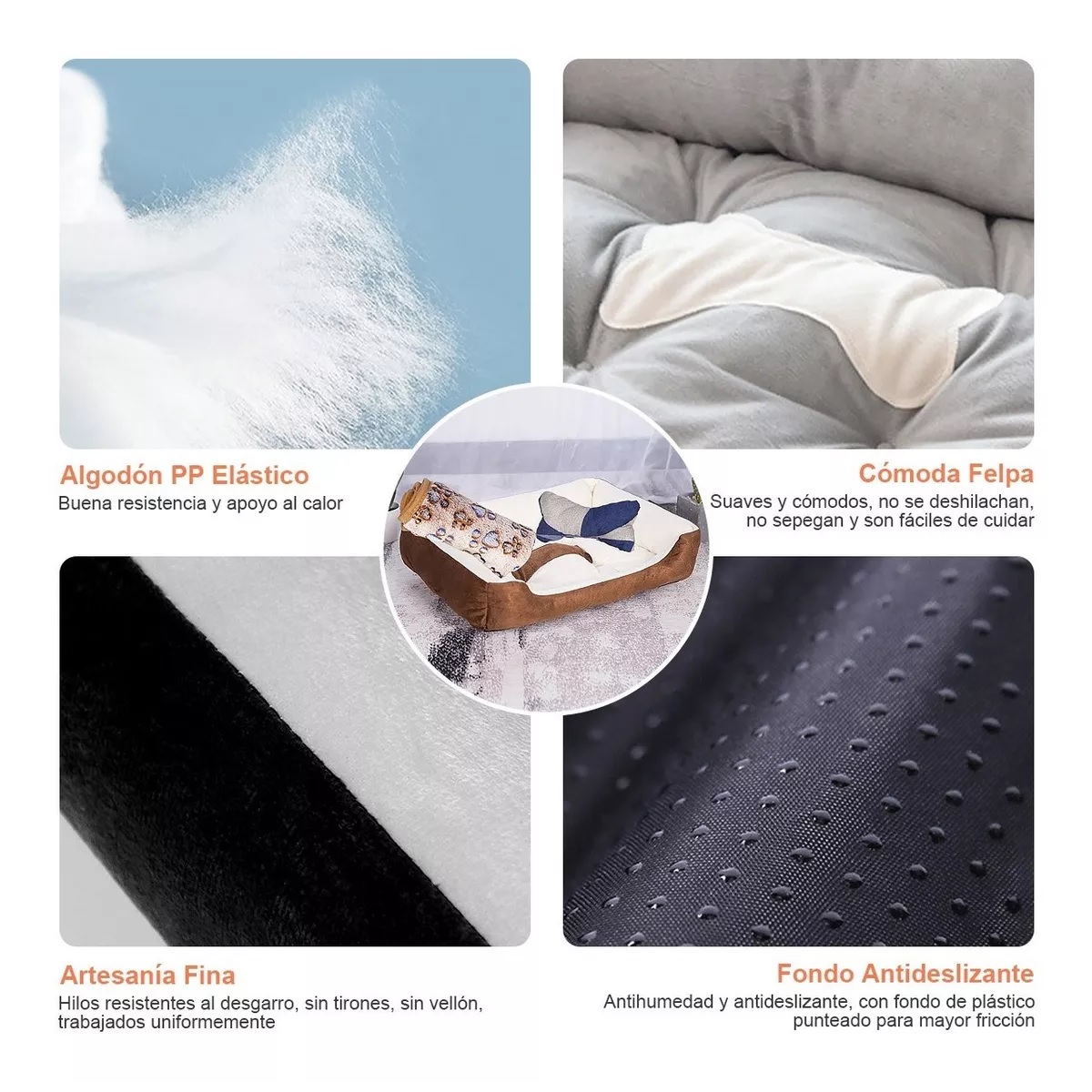 Cama Impermeable De 70x55 Mascotas, Gatos Y Perros Medianos