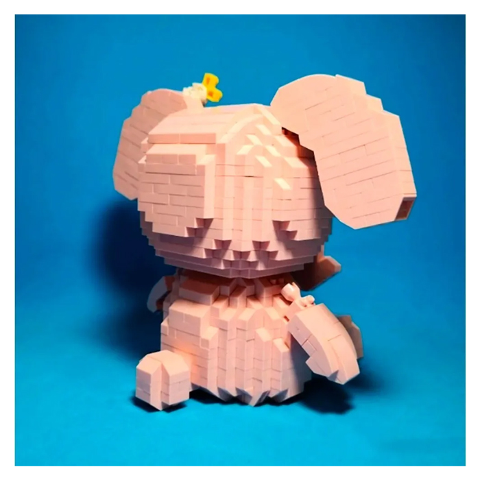 Loz Elefante Rosa Bloques Construcción Juguete Niños 890 Piezas