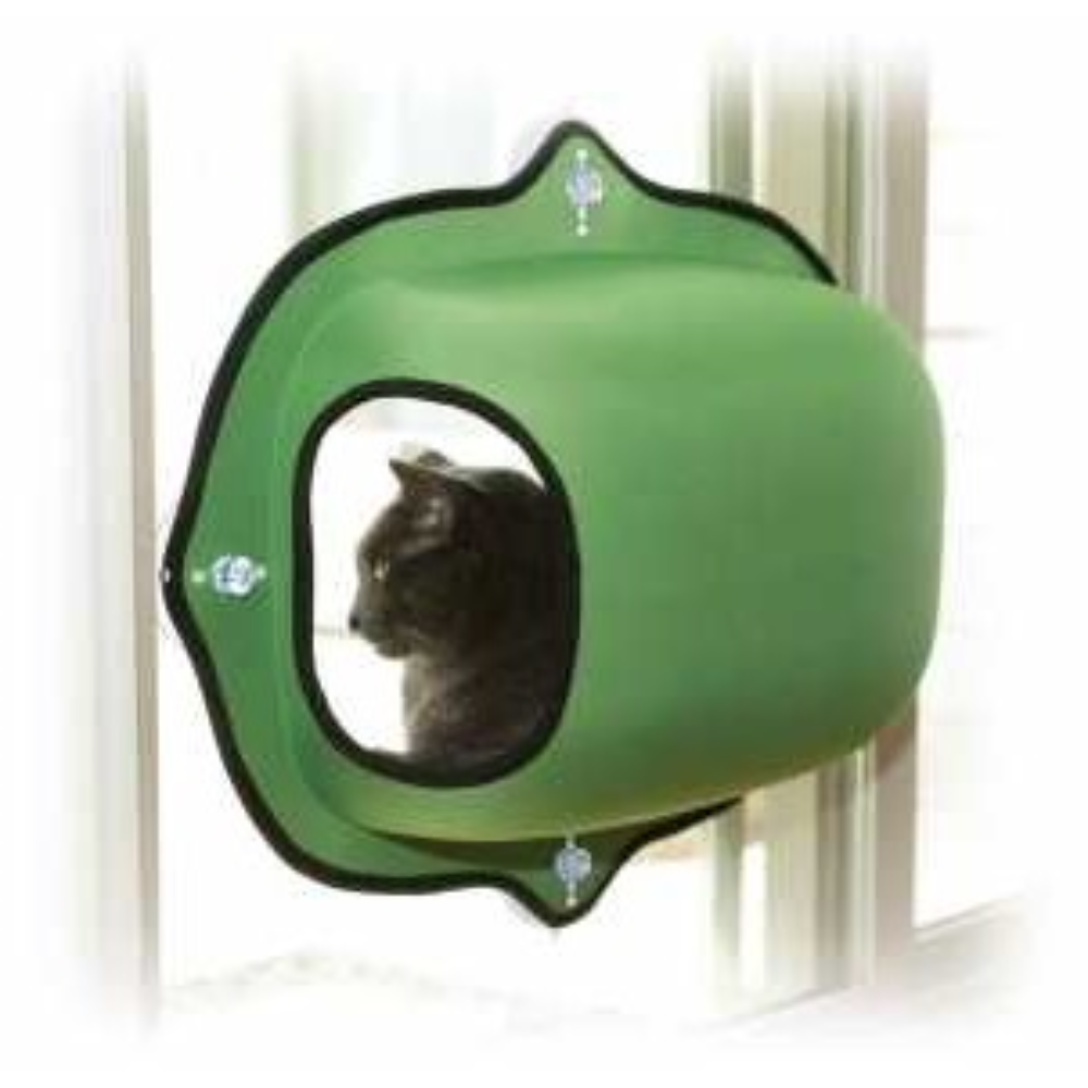 Cama de ventana color Beige para gato EZ Mount Window Pod Kitty Sill