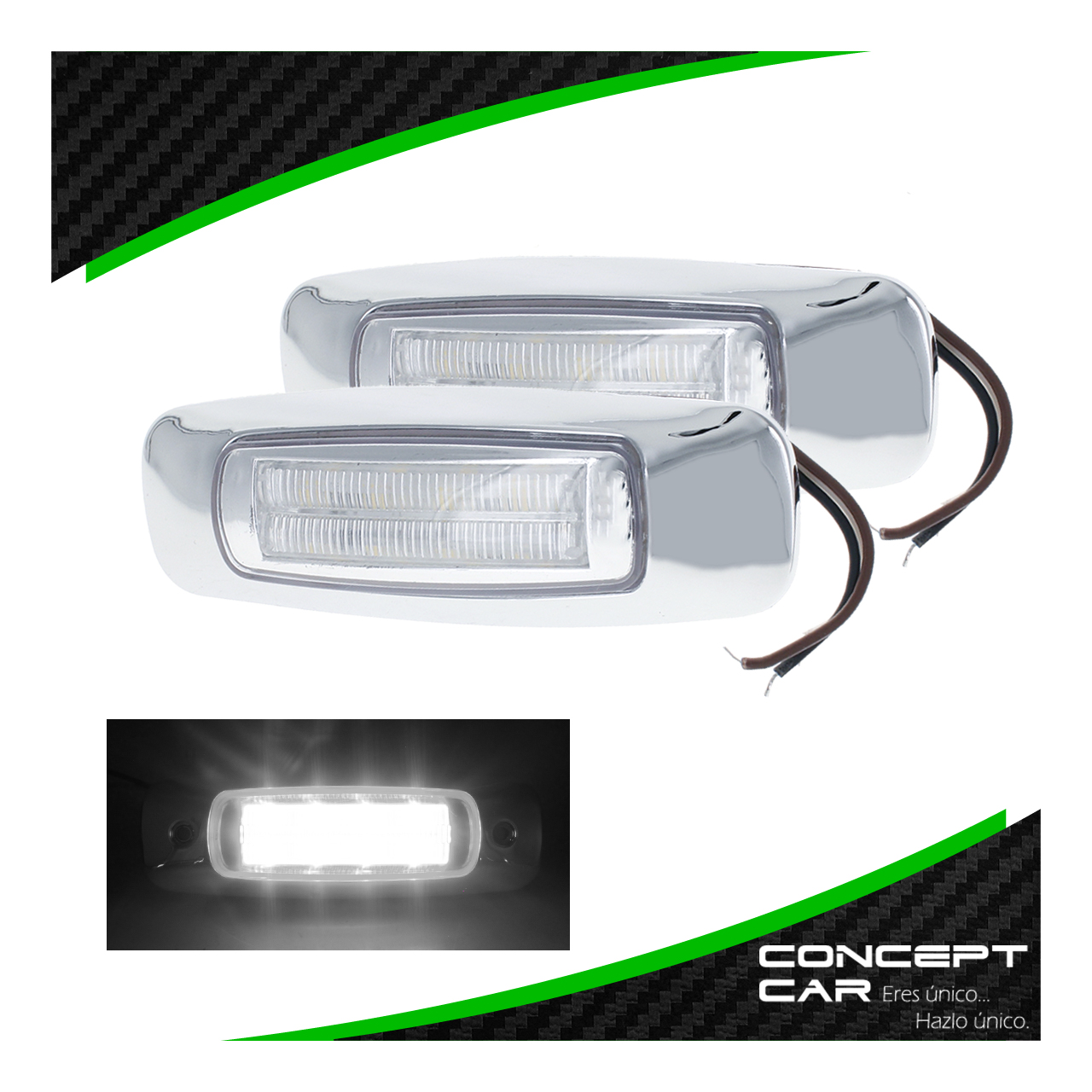 Par Plafon Led Plasma Laser Laterales Estrobo Camion 12-24v