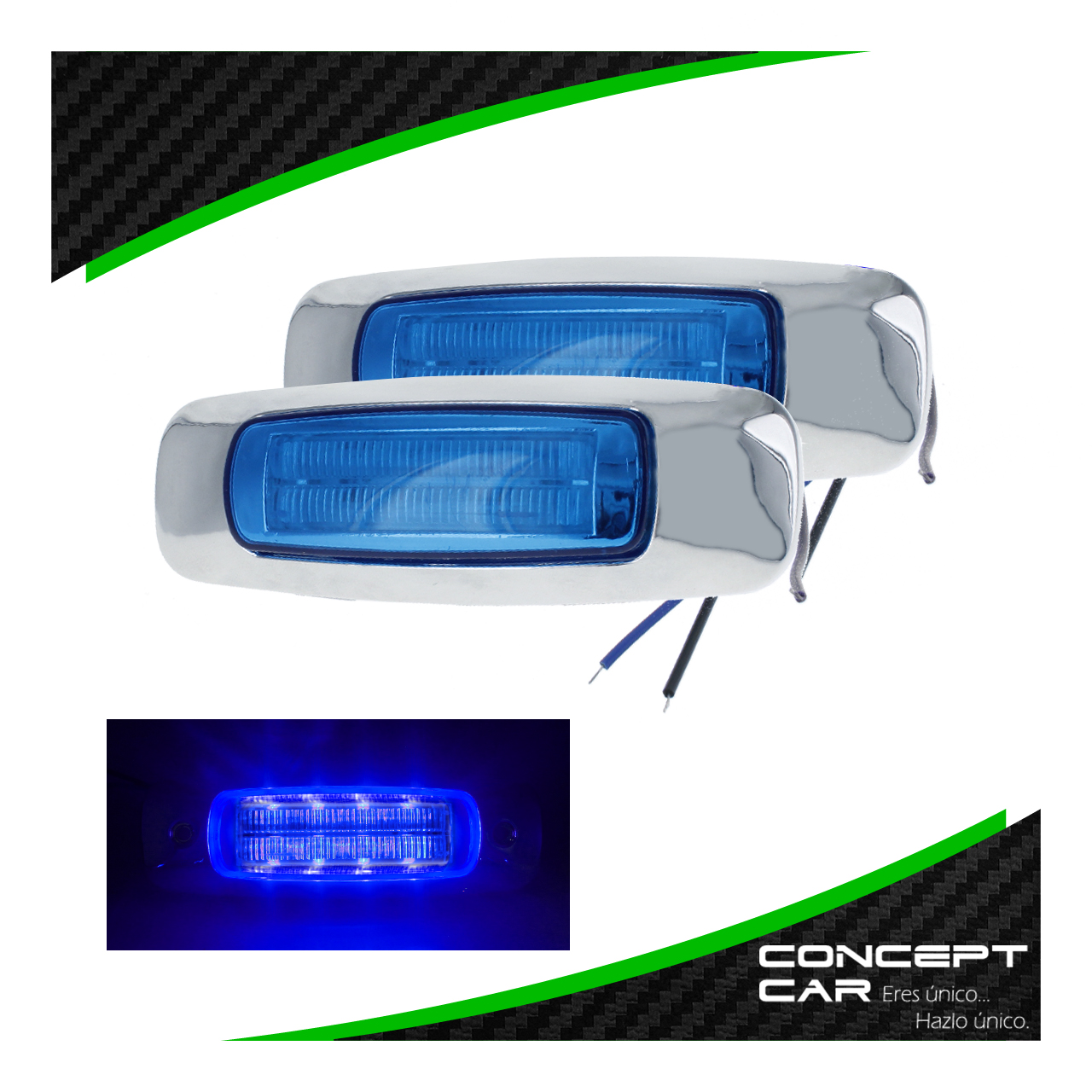 Par Plafon Led Plasma Laser Laterales Estrobo Camion 12-24v