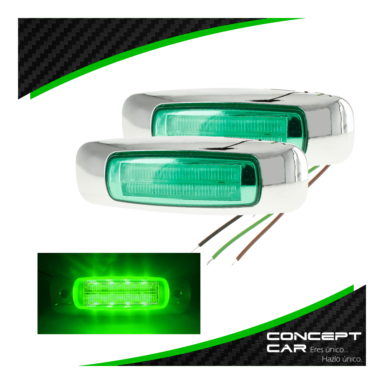 Par Plafon Led Plasma Laser Laterales Estrobo Camion 12-24v