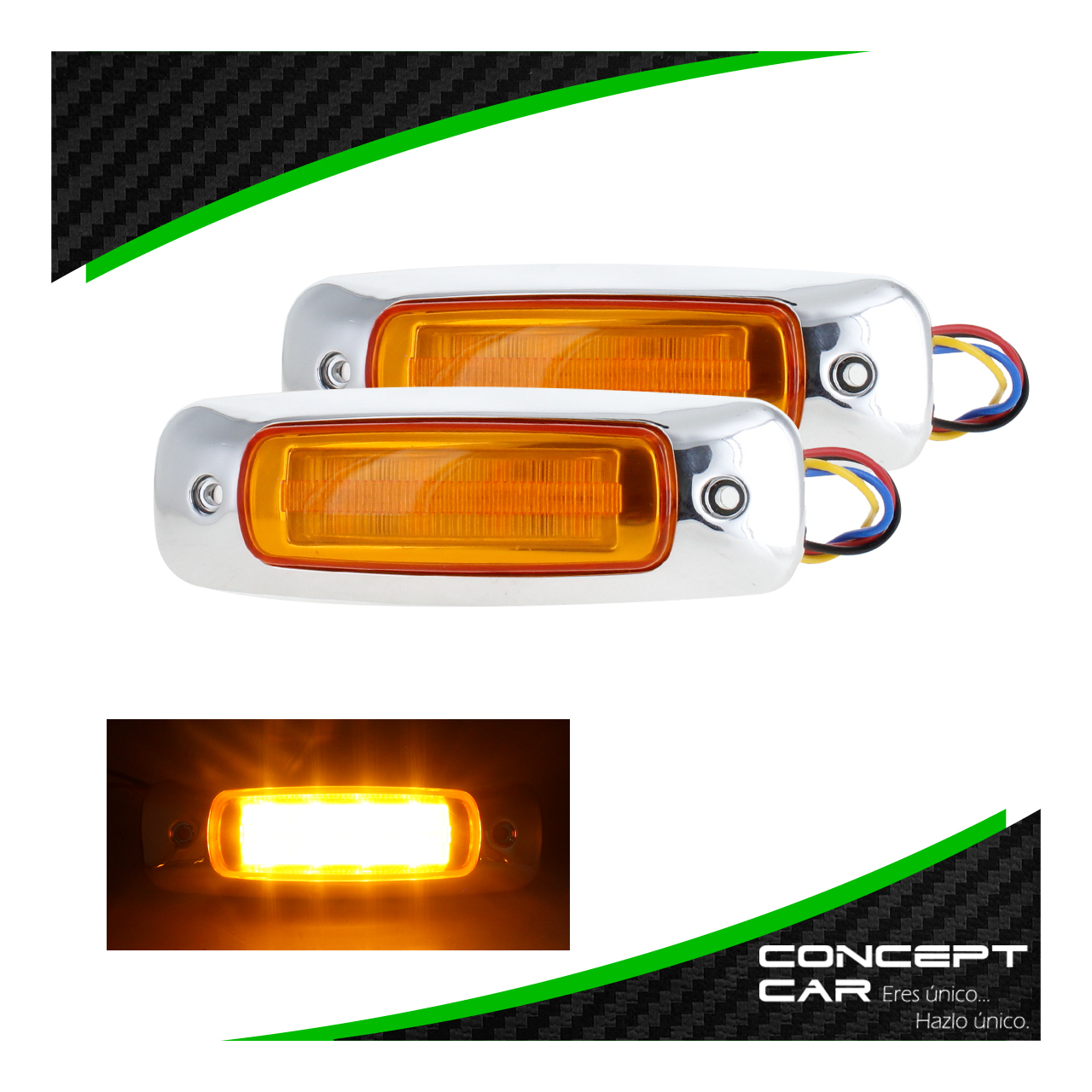 Par Plafon Led Plasma Laser Laterales Estrobo Camion 12-24v