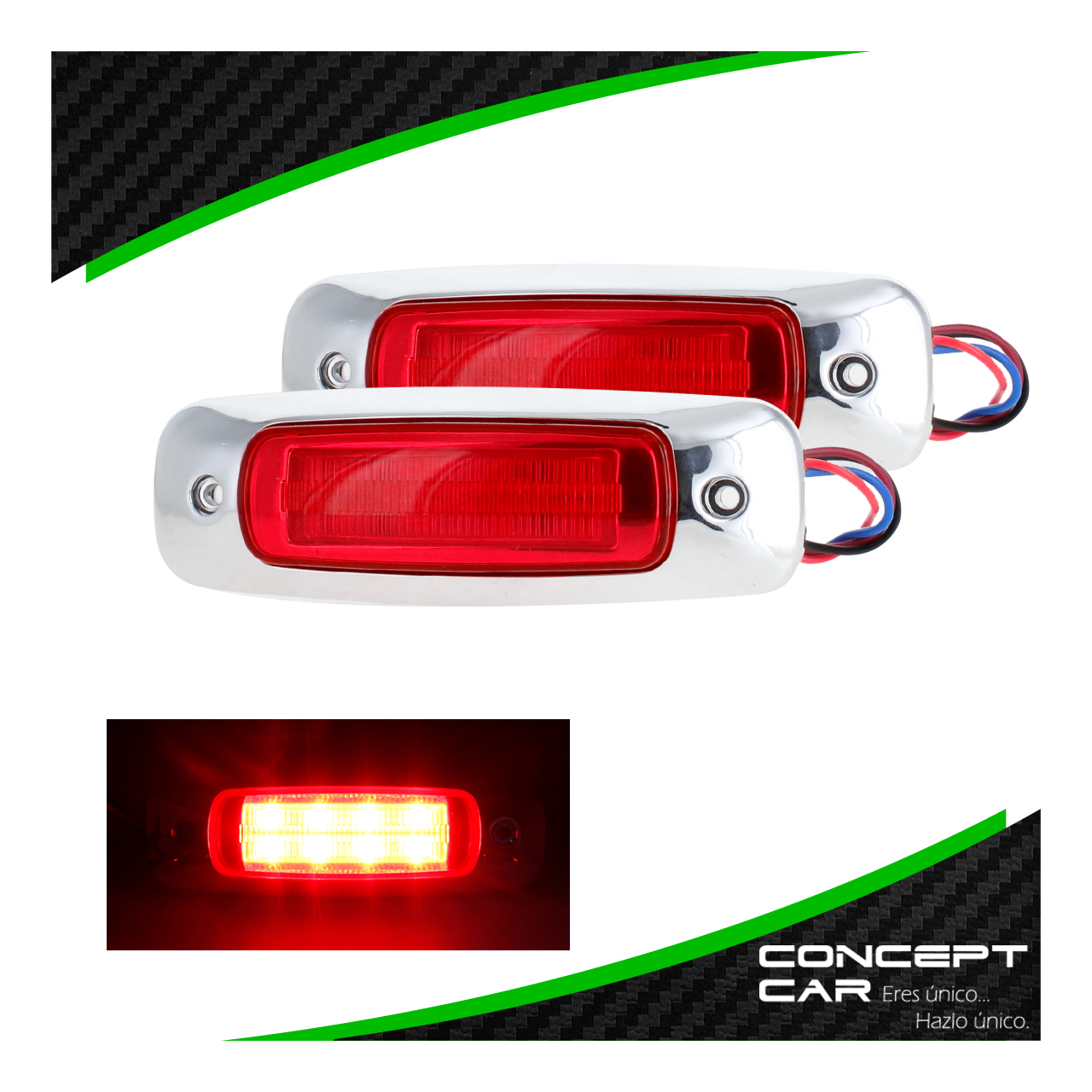Par Plafon Led Plasma Laser Laterales Estrobo Camion 12-24v