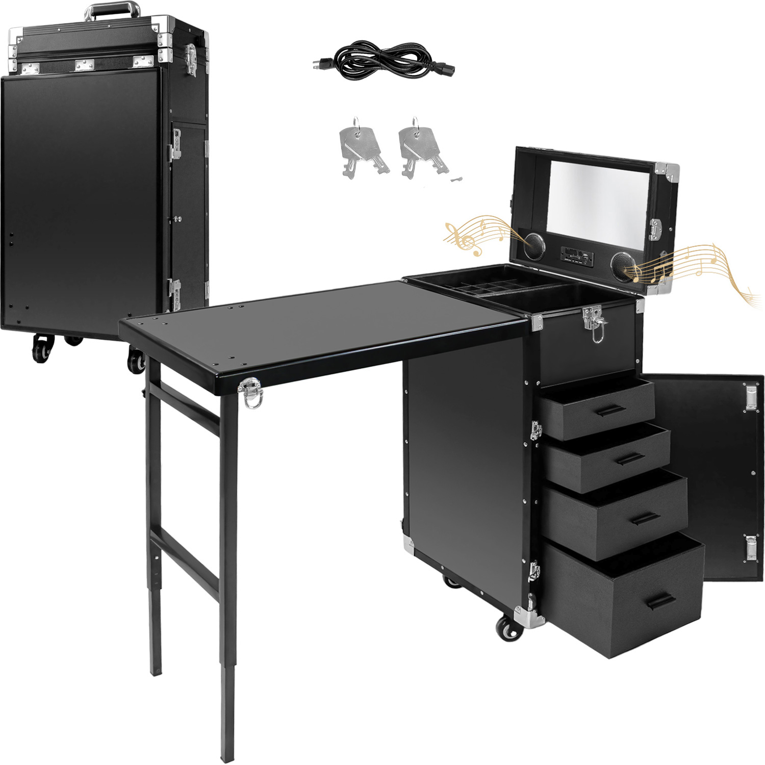 Mesa Profesional Portatil Manicure Uñas Salon Audio Bt