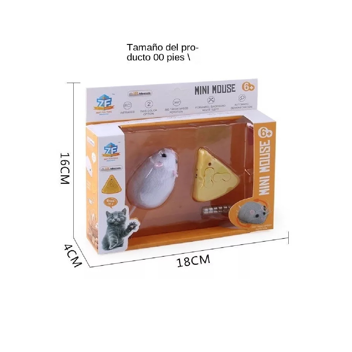 Ratón Eléctrico Control Remoto Rata Inalámbrica De Felpa