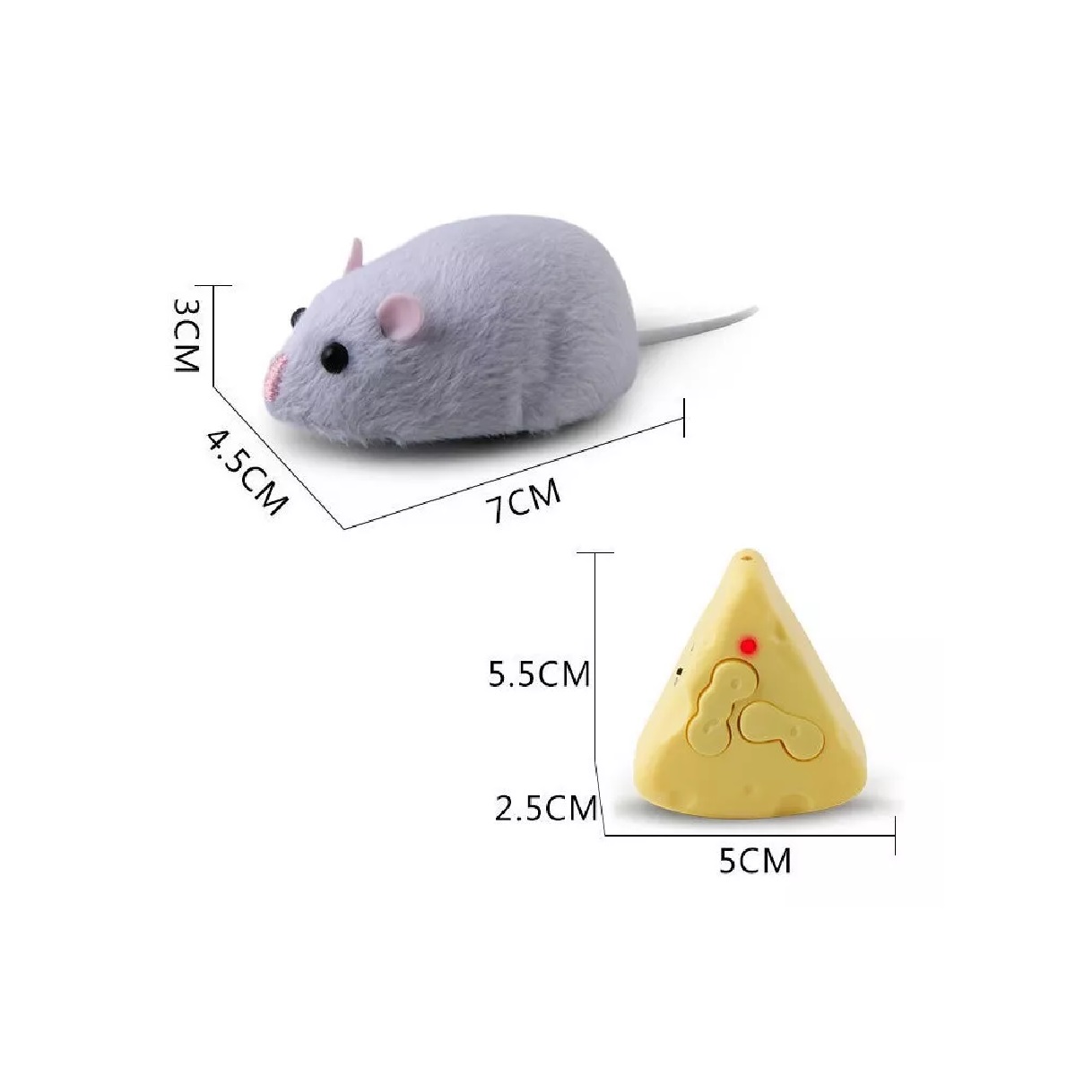 Ratón Eléctrico Control Remoto Rata Inalámbrica De Felpa