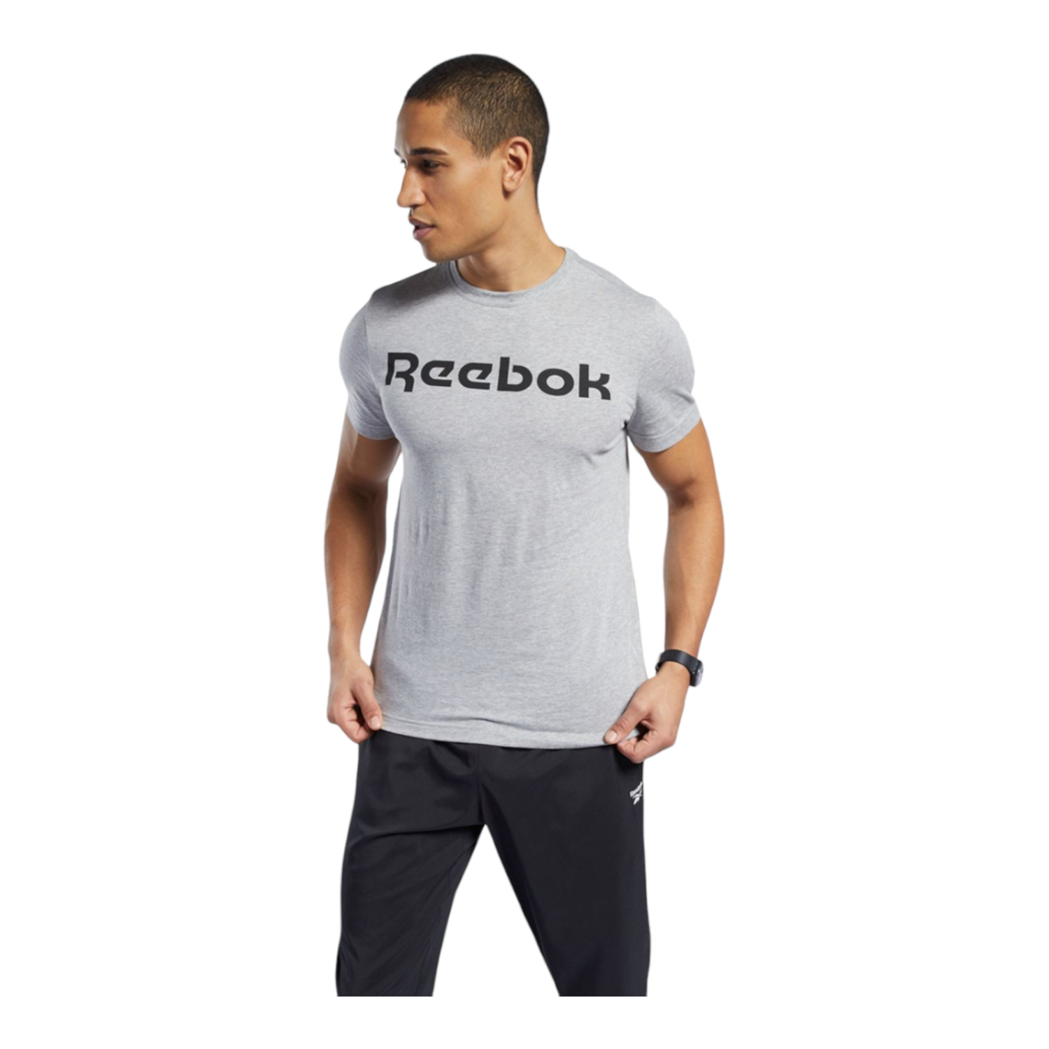 Camisetas reebok store hombre plata