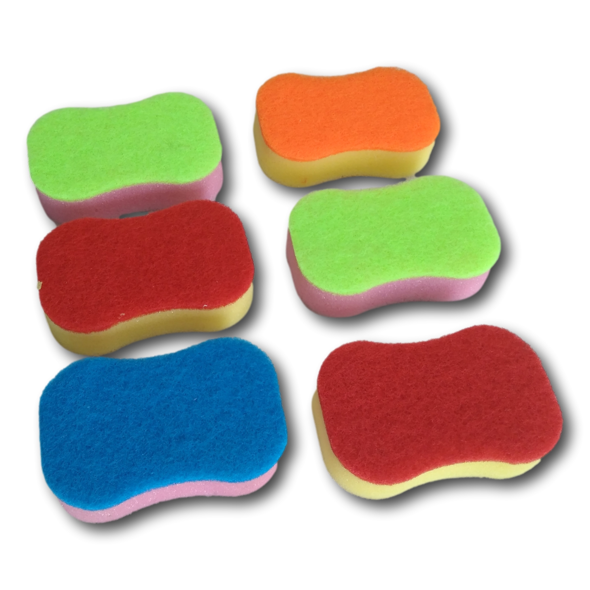 Set De 6 Pza Esponjas Fibras Lava Trastes De Cocina