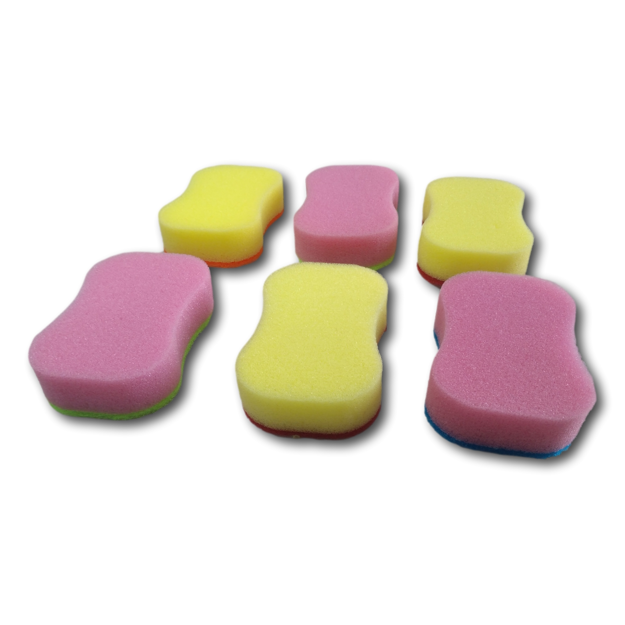 Set De 6 Pza Esponjas Fibras Lava Trastes De Cocina