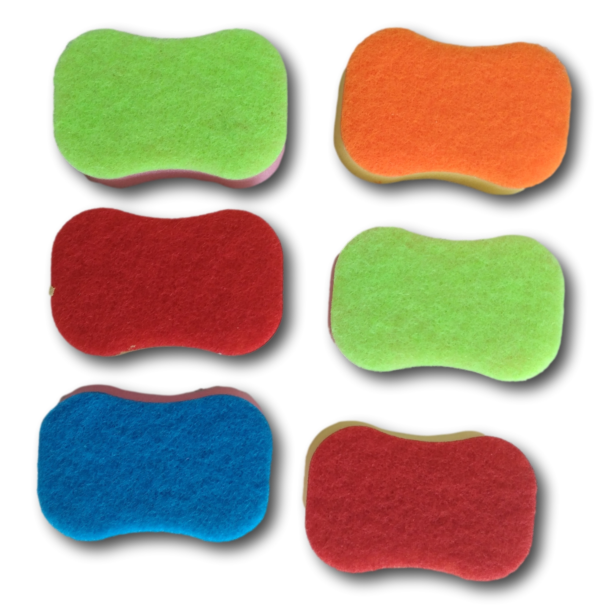 Set De 6 Pza Esponjas Fibras Lava Trastes De Cocina