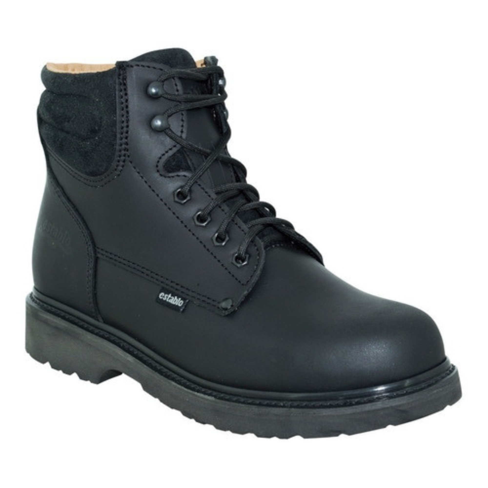 Bota Industrial De Trabajo Establo Modelo 506 Negro Grasso